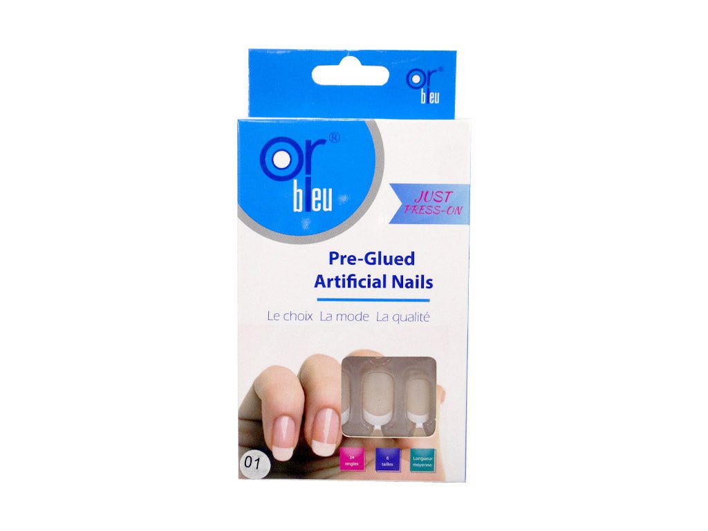 Or Bleu Ct-988-01 Pre-Glued Artificial Nails - IZZAT DAOUK Lebanon