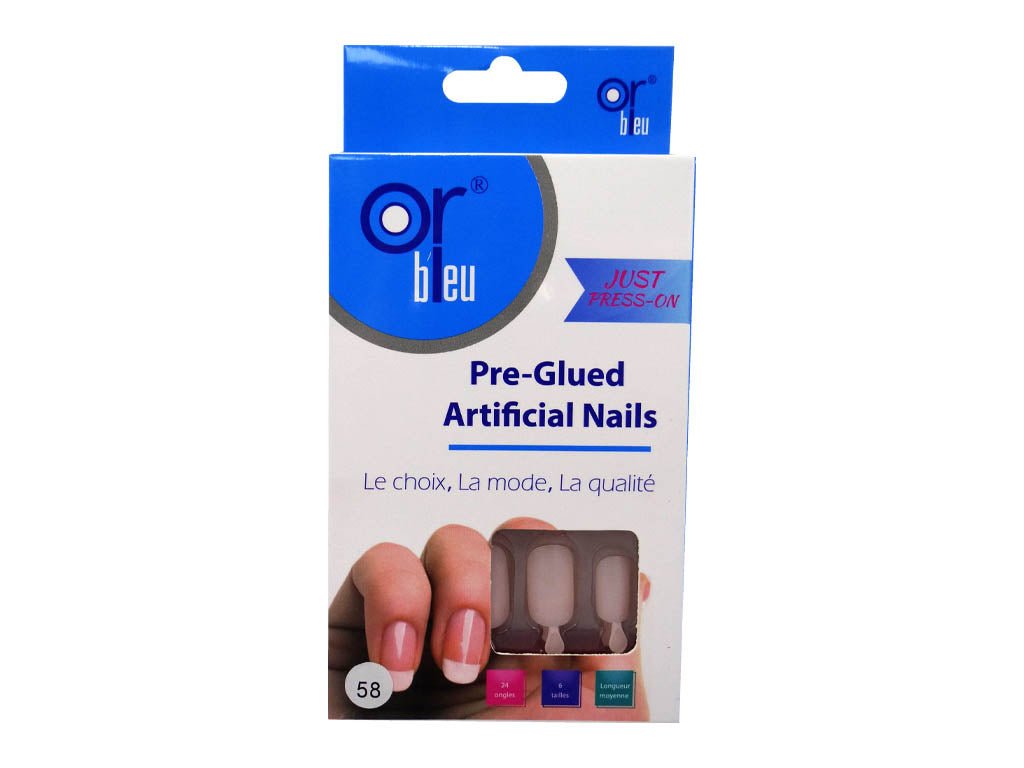 Or Bleu Ct-988-58 Pre-Glued Artificial Nails - IZZAT DAOUK Lebanon