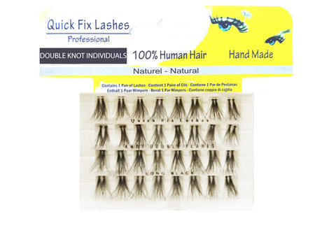 QUICK FIX LASHES DOUBLE KNOT INDIVIDUALS  FLARES LONG BLACK